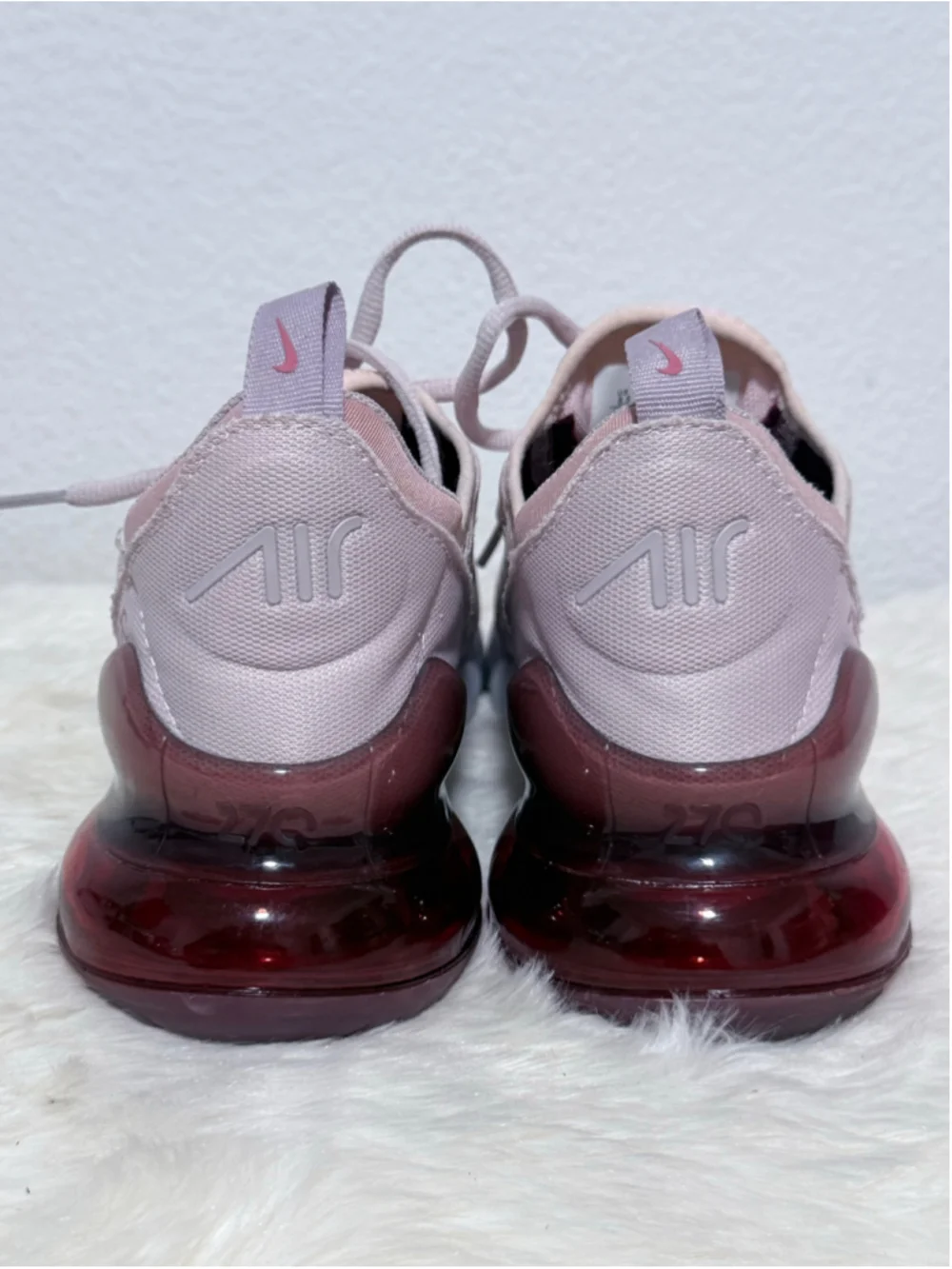 Women's Nike Air Max 270 Sneakers Pink and Burgundy 8.5
